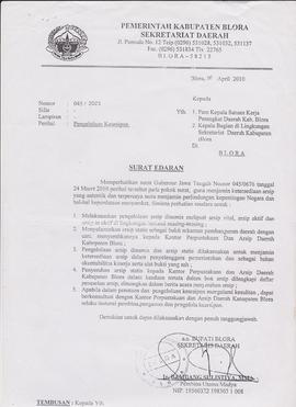 Surat Edaran Pengelolaan Arsip